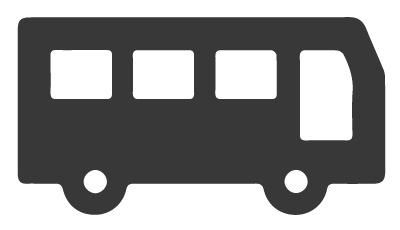 ilustração minimalista em cor preta de um ônibus